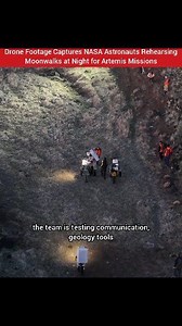 Drone footage captured an incredible scene: astronauts Kate Rubins and Andre Douglas training under the dark skies of Arizona as they simulate walking on the Moon. This is part of NASA’s JETT 5 field test, led by NASA Johnson Space Center, supporting the Artemis mission to return humans to the Moon. But this wasn’t just a simple walk in the desert… 📡 The team tested: • Real-time communication between astronauts and mission control in Houston • Data collection like future lunar geology missions