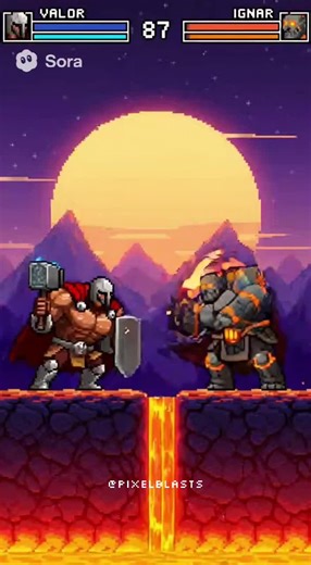 Clash of brute force #16bit #RetroGaming #FYP #SNES #Gaming #PixelArt #Animation #BossBattle