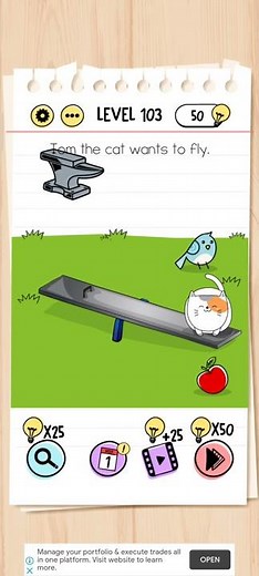 Brain Test Level 103 Tom the cat wants to fly