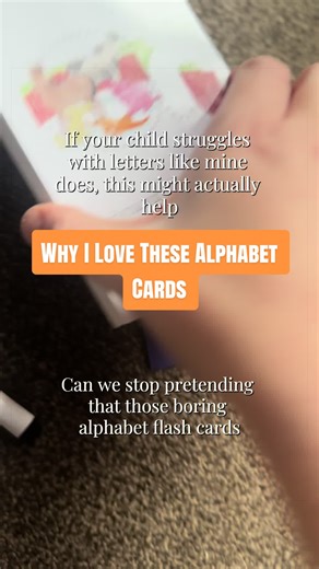 Learning letters doesn’t have to be boring ✏️ These wipeable cards turn alphabet practice into a fun little game. Perfect for early mark making and kids learning letter skills 🔤 #learningthroughplay #earlylearning #homeschoolideas
