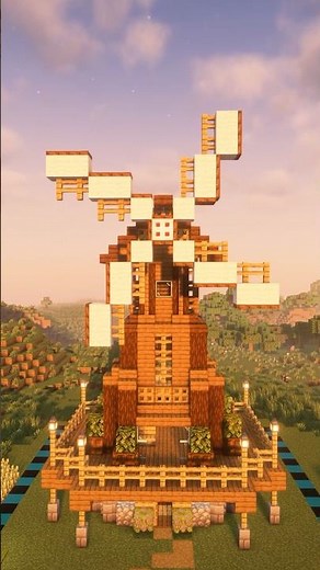 Minecraft building a Medieval Windmill #minecraft #minecraftbuilding #minecraftshorts