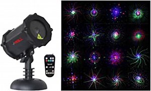 LedMall Bluetooth RGB Firefly with Large Motion Patterns Laser Christmas Lights, Decorative, Landscape and Garden Projector with Remote Control and Timer