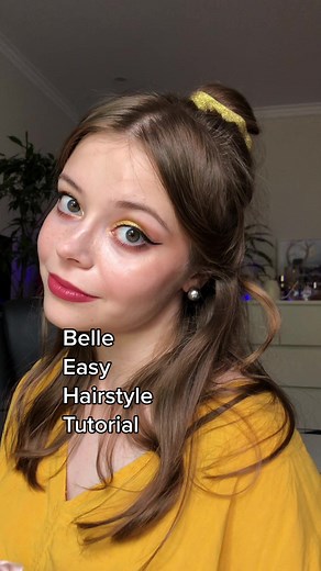 Easy Belle Hairstyle Tutorial for Disney Princess Fans