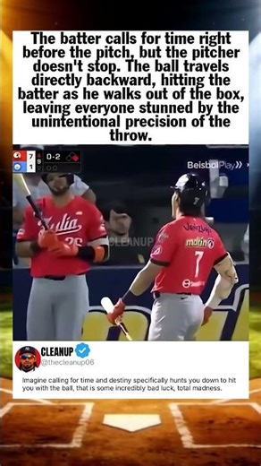 The batter calls for time right before the pitch, but the pitcher doesn't stop. ...