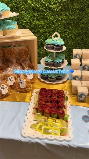 Mickey Mouse Themed Dessert Table 🧁🍪🍓 • Fresas con Crema 🍓 • Cupcakes 🧁 • Pepinos Locos 🥒🍋‍🟩 • Durritos 🔥 • Hot Cheetos ❤️ 📍Commerce City, CO #desserttable #desserttiktok #party #smallbusiness #fyp