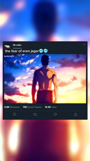 the fear of eren jager #youtube #shorts #anime #eren #attackontitan #edit