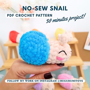 No Sew Snail Crochet Pattern, Amigurumi - PDF PATTERN | Fast 30 Minutes , Market Bestseller, Easy Beginners - Etsy