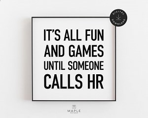 HR Office Decor, HR Poster, HR Wall Art, Hr Director Gifts, Human Resources, Hr Professional, Hr Saying, Downloadable Prints, Printable Sign - Etsy
