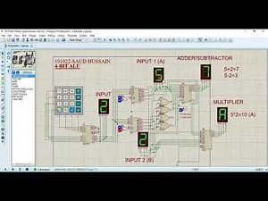 4 BIT ALU CIRCUIT, COMBINATION CIRCUIT | PROTEUS | DLD | 191022 | SAUD HUSSAIN