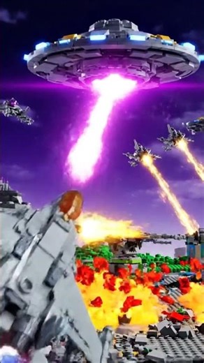 LEGO Alien Invasion Defense #legoart #lego #legobuild #maker #legoshorts #toycinematic