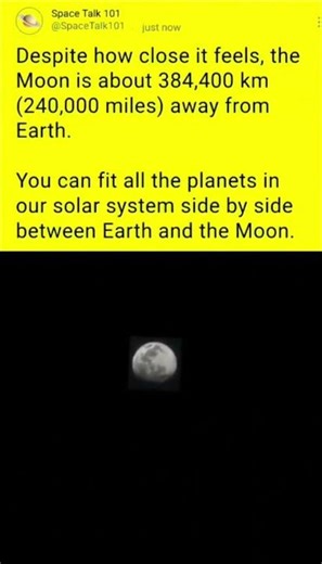You can fit all the planets in our solar system between Earth and Moon