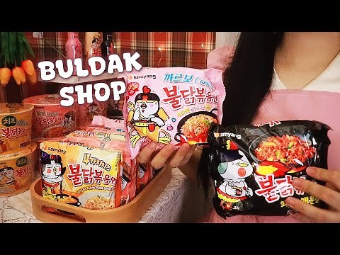 ASMR Korean Spicy Buldak Ramen Shop🔥 | Ordering & Cooking 🍜✨