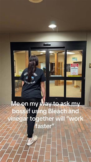 A little cleaning humor AND a safety reminder: Bleach + vinegar does NOT ‘work faster’—it makes chlorine gas. So if you ever feel inspired to try it… don’t. 什 Your lungs will thank you! | Alston Cleaning | Facebook