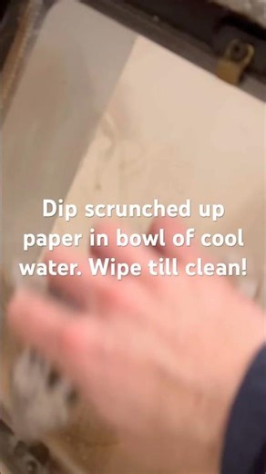 Easy log burner glass clean. #logburner #stoves