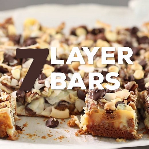 This recipe for 7 Layer Bars is endlessly customizable, made easily with or without coconut, gluten free graham cracker crumbs, and even easily made dairy free—and nut free! | Gluten Free on a Shoestring