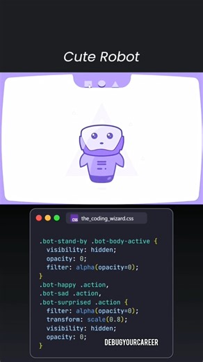 I Built a Robo Animation with Just HTML & CSS 🤯 | Day 13/30 #shorts #html #css #js #robot