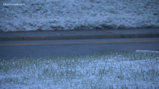 Light snowfall dusts Wakefield as NWS tracks early morning system