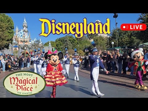 DISNEY Disneyland Relaxing Fun Holiday Rides Shows #livestream