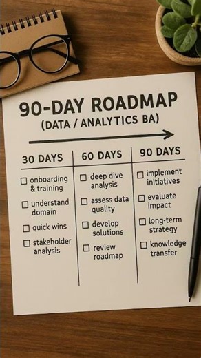 90-DAY ROADMAP (DATA / ANALYTICS BA)
