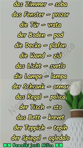 Nemacki za pocetnike ■ Reci sa prevodom ■ #nemacki #shortvideo