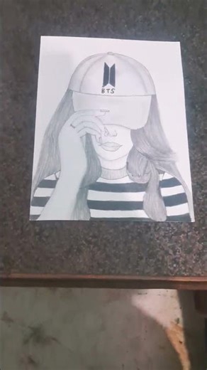 #bts BTS girl army drawing 💜💜💜💜💜💜