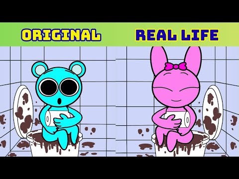 Sky x Pinki Relaxing Time ! - Best Incredibox Sprunki | REAL LIFE vs ORIGINAL