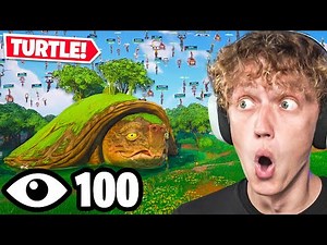 I Got 100 Players To Land On The TURTLE In Chapter 6 Fortnite! (One Chest)
