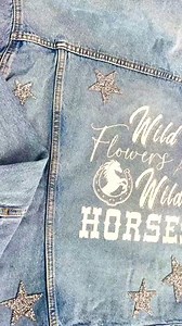 Personalized Custom Jean Denim Jacket Stagecoach Western Lainey Wilson Wildflowers Wild Horses Diamond Rhinestone Womens Girl Country Silver - Etsy