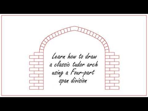 Easy Method to Draw a Classic Tudor Arch (Four Division Parts)