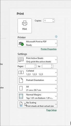 Fit All Rows & Columns on One Page I Scale option in Excel #excel #exceltips #exceltricks