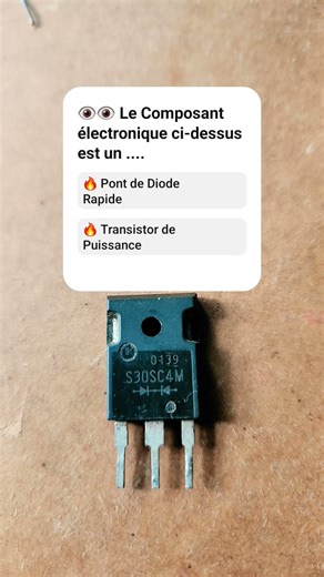 👁👁 S30SC4M est un redresseur Schottky (ou diode de redressement) de Shindengen