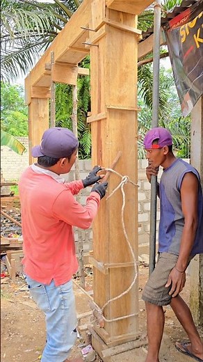 truly beyond reason...this senior builder's technique in handling fragile column malls..