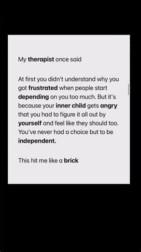 inner child explains your independence | Subscribe for more #motivation 😊👍