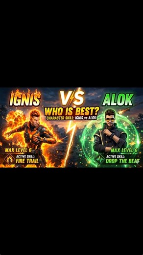 alok vs ignis who is the best character skill in running 😵💀 #freefire #shortsfeed #gaming