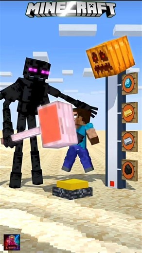 Who Has The Strongest Hand Strength Power?#enderman #minecraft#animation#shorts