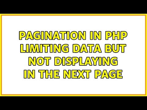 pagination in php limiting data but not displaying in the next page