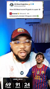 243K views · 10K reactions | MESSI 91 GOALS IN A CALENDAR YEAR STILL REMAINS A MYSTERY #messi #barca #argentina #arsenal | D REAL KOMBO | Facebook