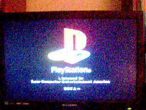 PlayStation 2 Startup Screen with PlayStation 1 Game Inserted