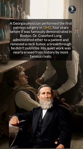 A Georgia doctor performed the first painless surgery but was almost erased from history. #history #didyouknow #discovery #medicalhistory | Ancestoria