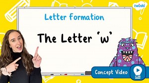 The Letter 'w' | Letter Formation Handwriting Concept Video