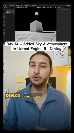 Day 14 – Added Sky & Atmosphere in Unreal Engine 5 | Devlog #devlog #unrealengine #design
