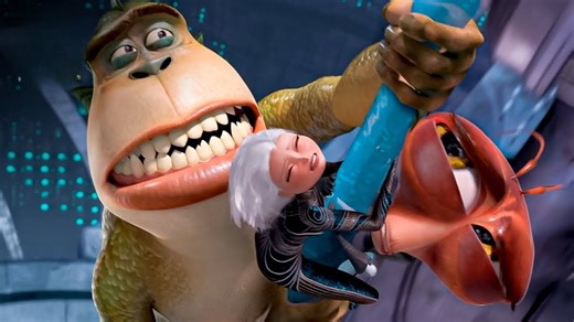 Aliens, destroy all monsters (full scene) Monsters vs Aliens