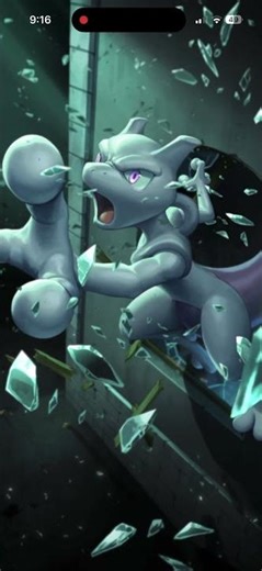 Pulled this awesome Mewtwo EX card and the animation is awsome #pokemon #pokemontradingcards