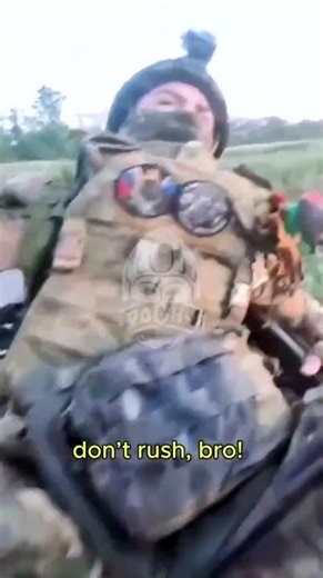 Russian combat biker crashes butt first into comrades jeep during failed assault