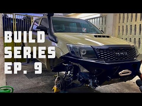Installing Custom Bumpers, Winch & Headlights | Toyota Hilux Build Series