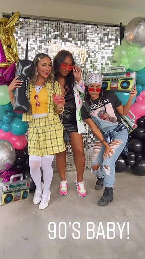 Talk about understanding the assignment! Outfit clips from my 90’s themed 30th ✨ #90skids #backto90s #90sparty #90soutfit #party #fyp #foryou
