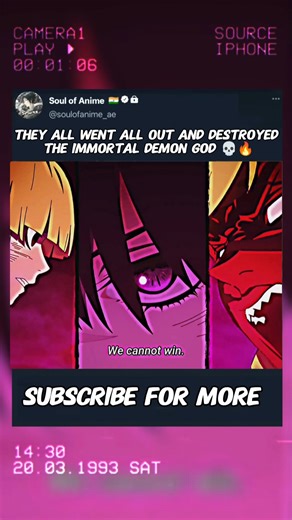 They All Went All Out and Took Down the Demon God 😈⚔️ #anime #shorts #animeedits #trendinganime