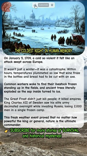 The Winter of Death: The Great Frost of 1709 | #shorts #history #climate #survival