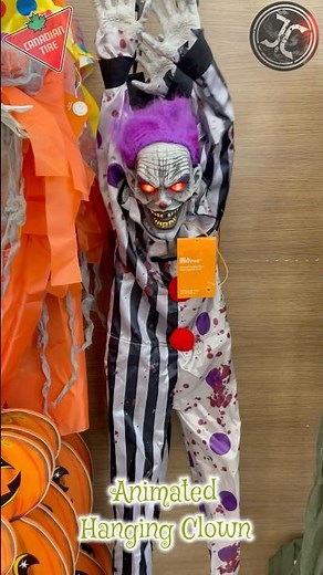 Animated Hanging Clown at Canadian Tire 🤡🎃#clown #halloween #halloweendecor #circus #canadiantire