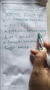 NORMAL FUZZY SET, SUBNORMAL FUZZY SET #nutanguide